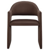 Modway Talia Performance Velvet Dining Armchair in Chocolate Brown