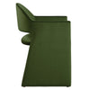 Modway Talia Performance Velvet Dining Armchair in Moss Green - Modern Curved Dining Chair with Open-Back - Stain-Resistant Velvet Barrel