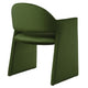 Modway Talia Performance Velvet Dining Armchair in Moss Green - Modern Curved Dining Chair with Open-Back - Stain-Resistant Velvet Barrel