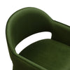 Modway Talia Performance Velvet Dining Armchair in Moss Green - Modern Curved Dining Chair with Open-Back - Stain-Resistant Velvet Barrel