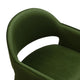 Modway Talia Performance Velvet Dining Armchair in Moss Green - Modern Curved Dining Chair with Open-Back - Stain-Resistant Velvet Barrel