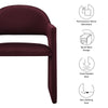 Modway Talia Performance Velvet Dining Armchair by Modway