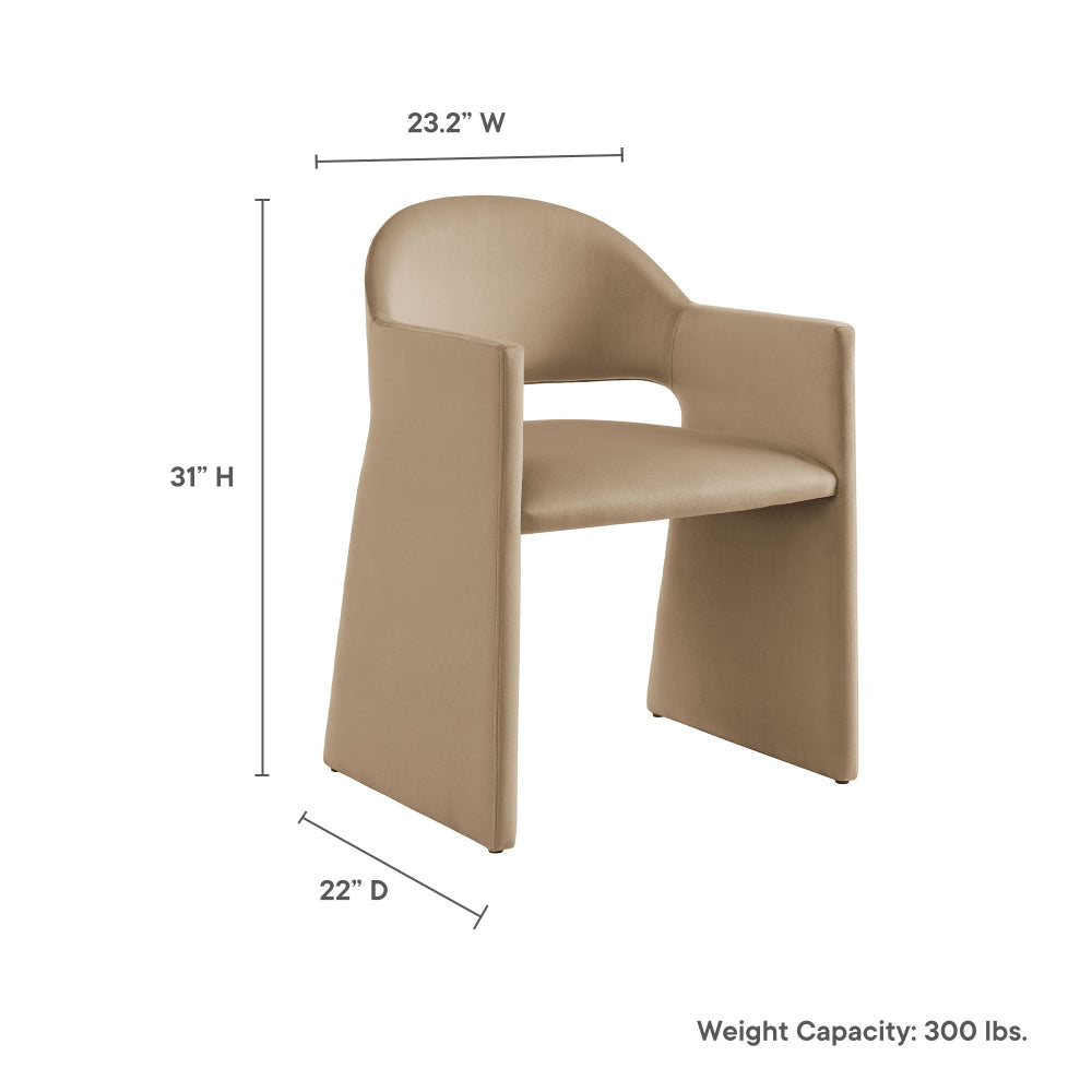 Modway Talia Performance Velvet Dining Armchair by Modway