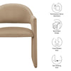Talia Performance Velvet Dining Armchair by Modway