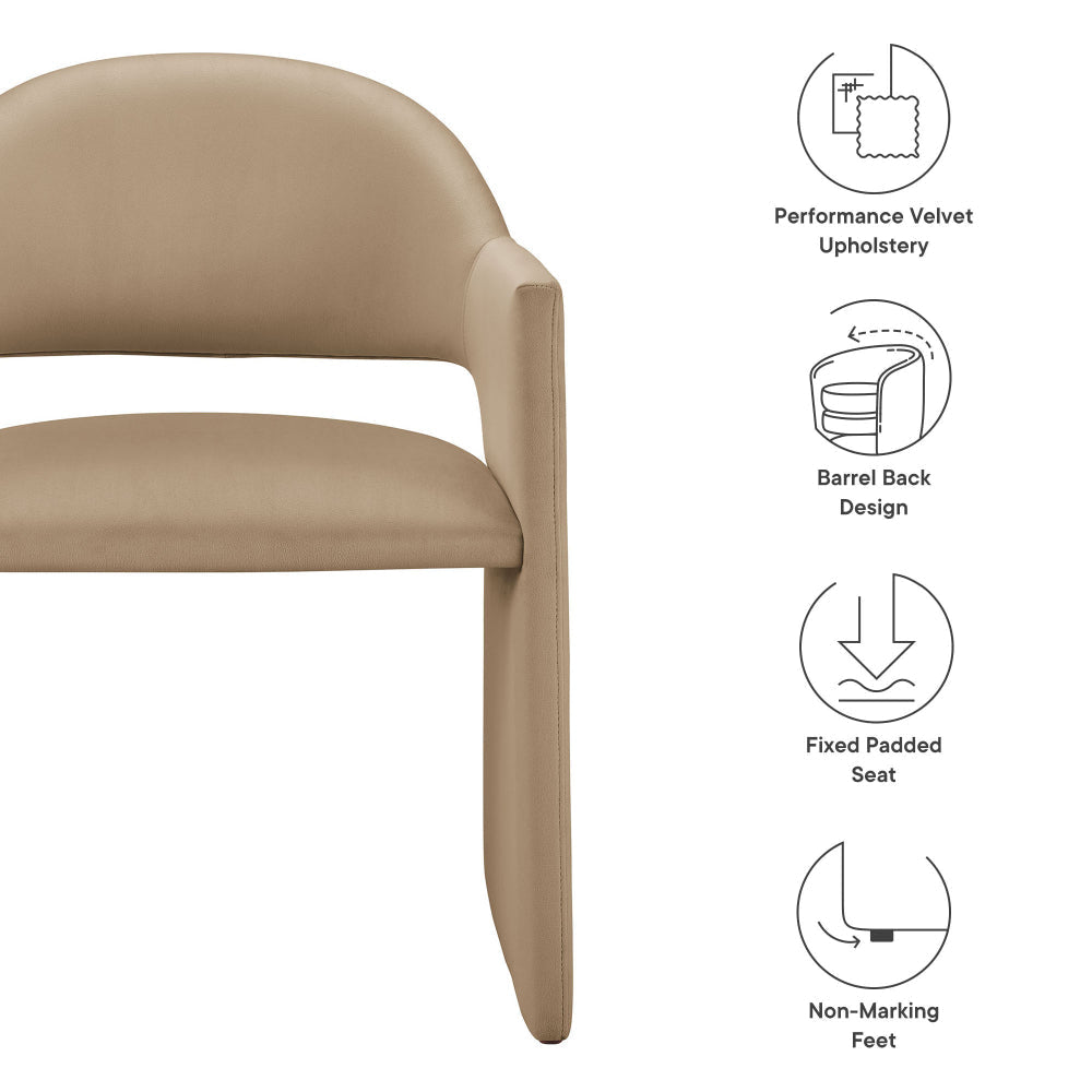 Modway Talia Performance Velvet Dining Armchair by Modway