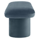 Modway Orla Performance Velvet Upholstered Bench in Cadet Blue