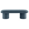 Modway Orla Performance Velvet Upholstered Bench in Cadet Blue