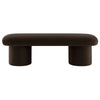 Modway Orla Performance Velvet Upholstered Bench in Chocolate Brown
