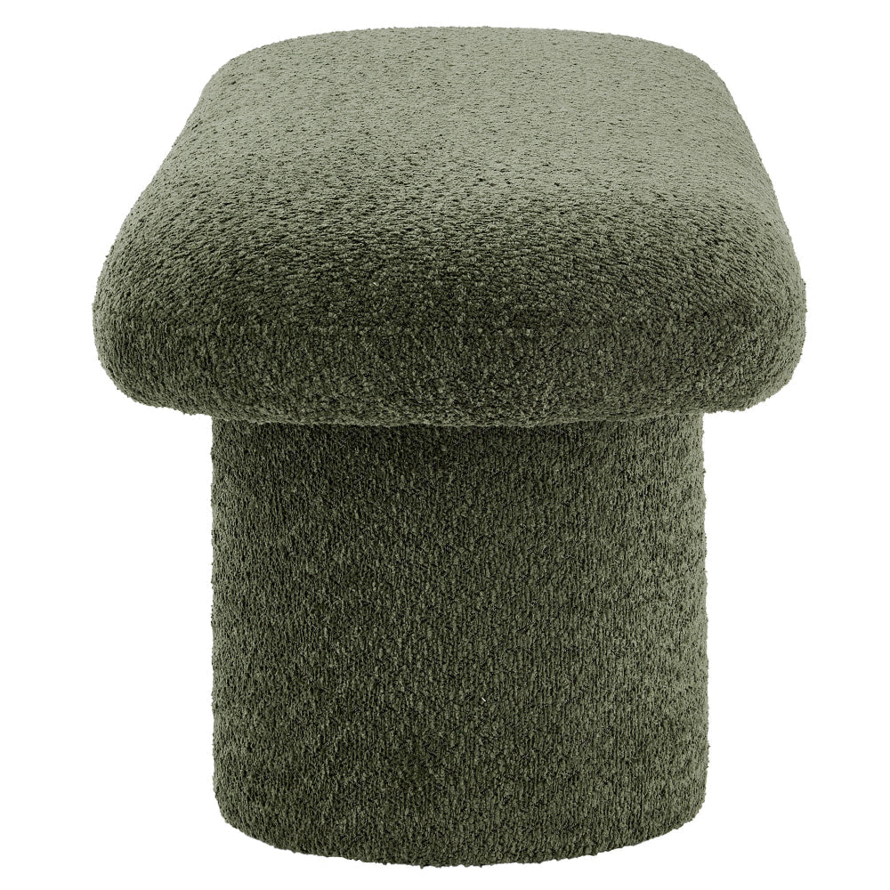 Modway Orla Chenille Upholstered Bench in Sage