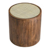 Truett Round Wood Rattan Side Table by Modway MDY-EEI-7085-WAL