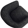 Modway Muse Comfy Barrel Accent Chair in Charcoal Boucle Fabric Cozy Round Reading Armchair – Upholstered Living Room Chair with Curved Back