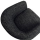 Modway Muse Comfy Barrel Accent Chair in Charcoal Boucle Fabric Cozy Round Reading Armchair – Upholstered Living Room Chair with Curved Back