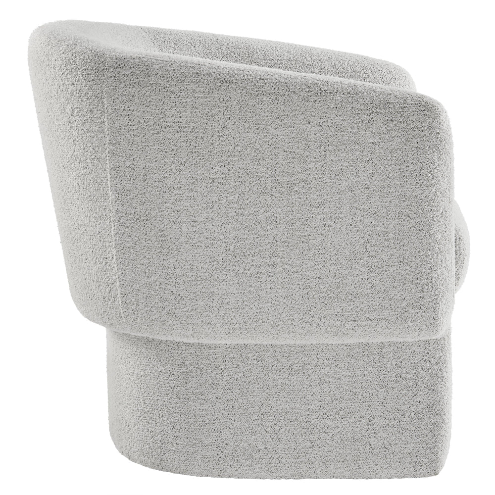 Modway Muse Comfy Barrel Accent Chair in Newsprint