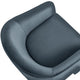 Modway Greer Comfy Barrel Accent Chair with 3 Legs in Cadet Blue Performance Velvet – Soft Upholstered Reading Armchair – Mid Century