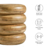 Modway Ellery Curved Stacked Side Table in Natural