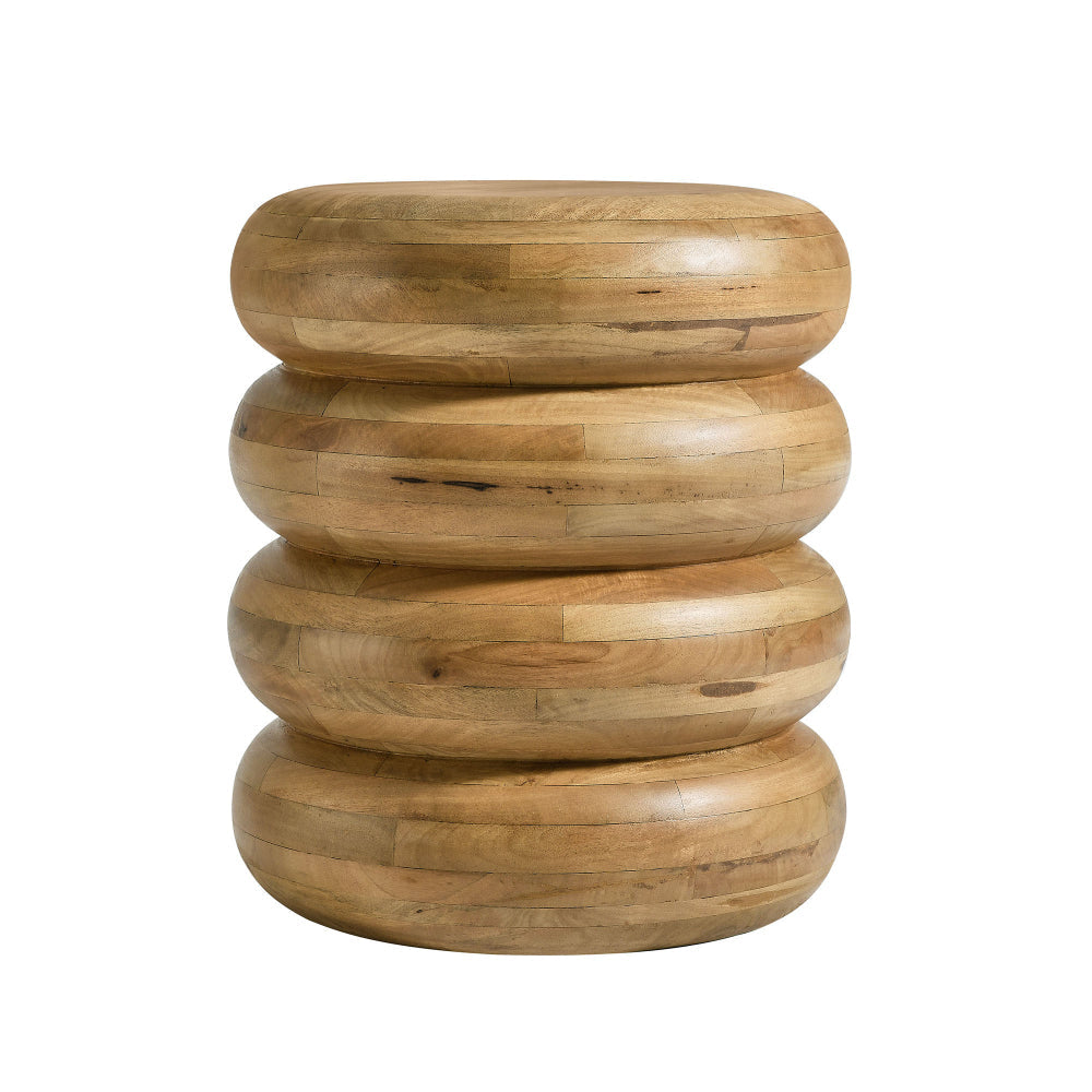 Modway Ellery Curved Stacked Side Table in Natural