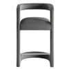 Modway Winslow Performance Velvet Counter Stool with Stainless Steel Footrest in Storm Gray