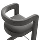 Modway Winslow Performance Velvet Counter Stool with Stainless Steel Footrest in Storm Gray