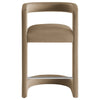 Modway Winslow Performance Velvet Counter Stool with Stainless Steel Footrest in Taupe