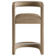 Modway Winslow Performance Velvet Counter Stool with Stainless Steel Footrest in Taupe