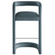 Modway Winslow Performance Velvet Bar Stool in Cadet Blue