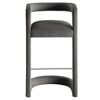 Modway Winslow Performance Velvet Bar Stool in Storm Gray
