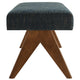 Modway Lyra 47 Inch Heathered Fabric Upholstered Bench in Azure