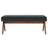 Modway Lyra 47 Inch Heathered Fabric Upholstered Bench in Azure
