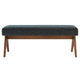 Modway Lyra 47 Inch Heathered Fabric Upholstered Bench in Azure