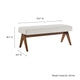 Modway Lyra 47 Inch Heathered Fabric Upholstered Bench in Ivory