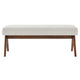 Modway Lyra 47 Inch Heathered Fabric Upholstered Bench in Ivory