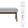 Lyra 47’’ Fabric Upholstered Bench by Modway