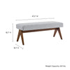Lyra 47’’ Fabric Upholstered Bench by Modway