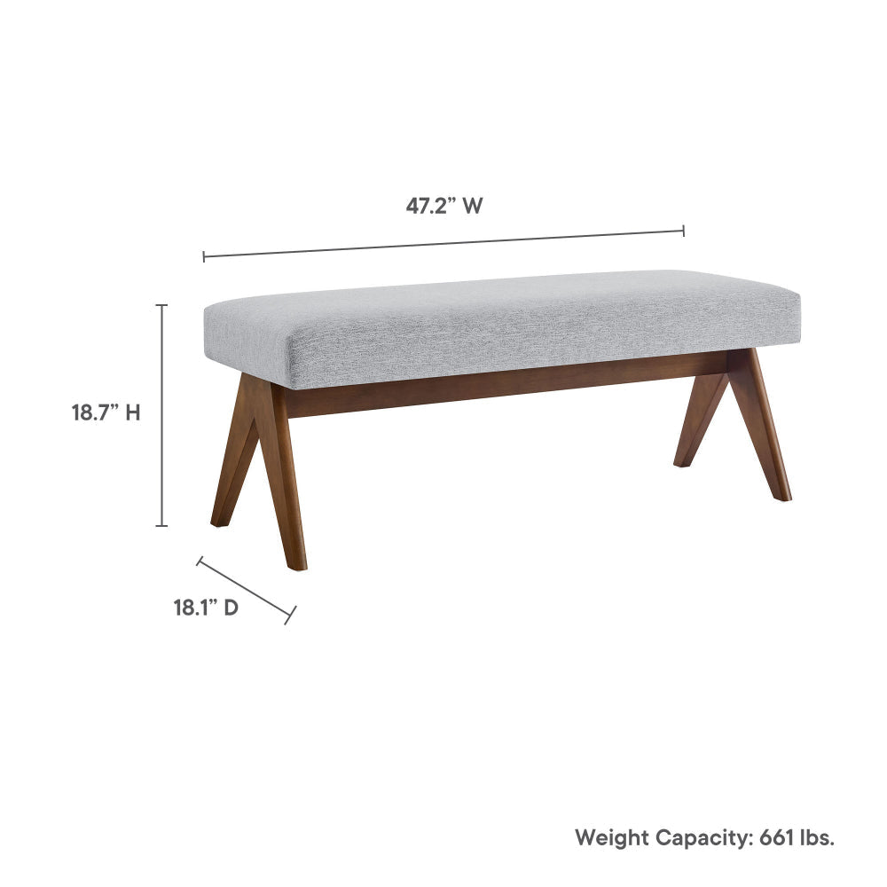 Lyra 47’’ Fabric Upholstered Bench by Modway