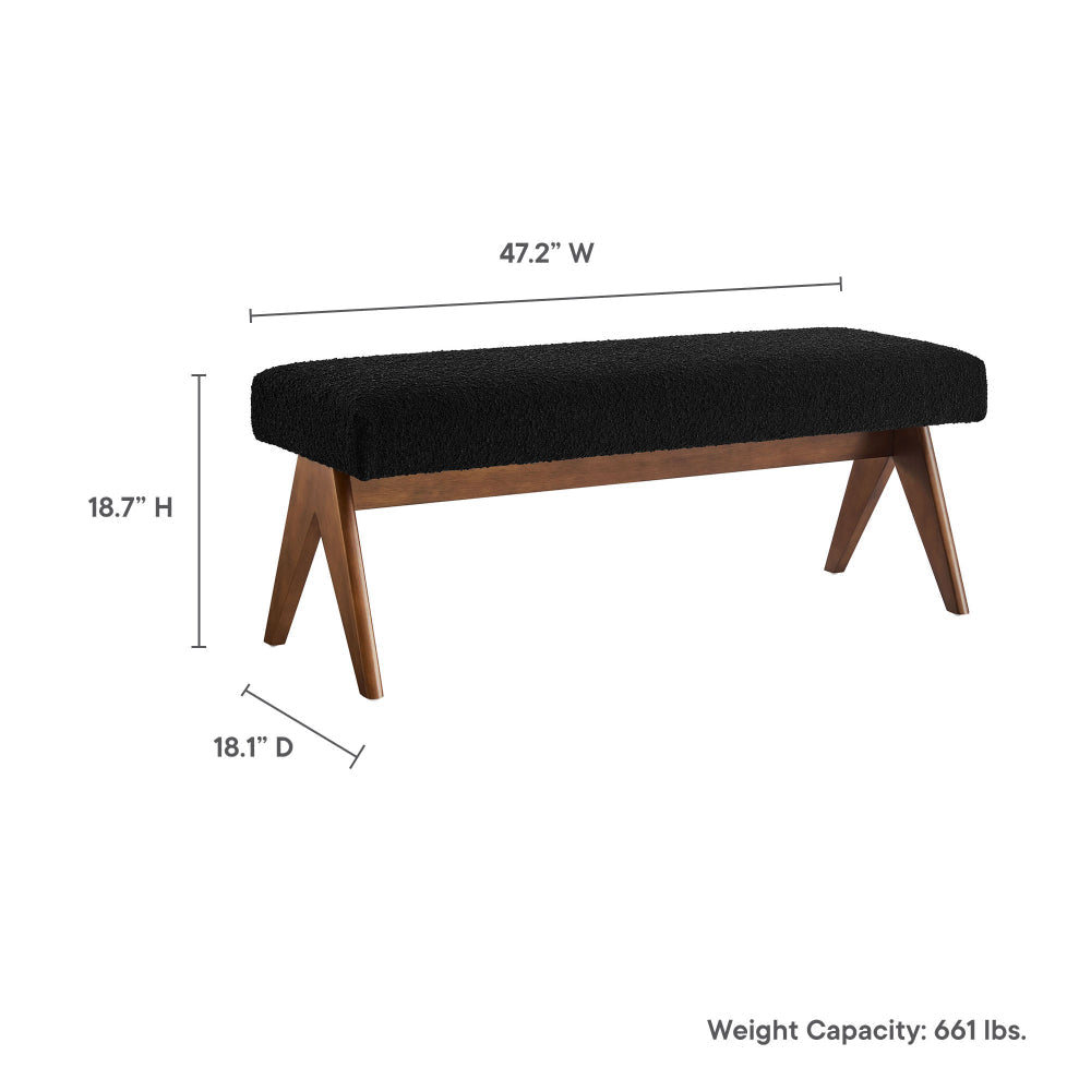 Lyra 47’’ Boucle Upholstered Bench by Modway