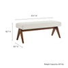 Lyra 47’’ Boucle Upholstered Bench by Modway