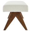 Modway Lyra 47 Inch Boucle Upholstered Bench in Ivory Boucle