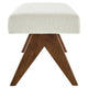 Modway Lyra 47 Inch Boucle Upholstered Bench in Ivory Boucle