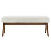 Modway Lyra 47 Inch Boucle Upholstered Bench in Ivory Boucle