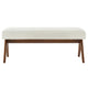 Modway Lyra 47 Inch Boucle Upholstered Bench in Ivory Boucle
