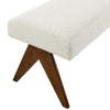 Modway Lyra 47 Inch Boucle Upholstered Bench in Ivory Boucle