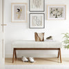 Modway Lyra 47 Inch Boucle Upholstered Bench in Ivory Boucle