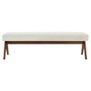 Modway Lyra 63 Inch Boucle Upholstered Bench in Ivory Boucle