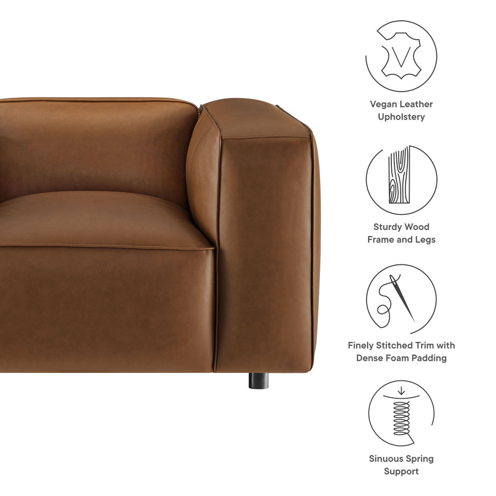 Auren Upholstered Vegan Leather Modular Armchair by Modway