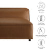 Auren Upholstered Vegan Leather Modular Armless Chair by Modway