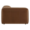Modway Auren Vegan Leather Left Modular Armchair in Coffee - Faux Leather Left Arm Facing Sectional Chair - Mid Century Modern Single Sofa
