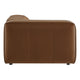 Modway Auren Vegan Leather Left Modular Armchair in Coffee - Faux Leather Left Arm Facing Sectional Chair - Mid Century Modern Single Sofa