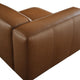 Modway Auren Vegan Leather Left Modular Armchair in Coffee - Faux Leather Left Arm Facing Sectional Chair - Mid Century Modern Single Sofa