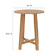 Wellspring 36’’ Outdoor Patio Teak Wood Bar Table by Modway MDY-EEI-7127-NAT