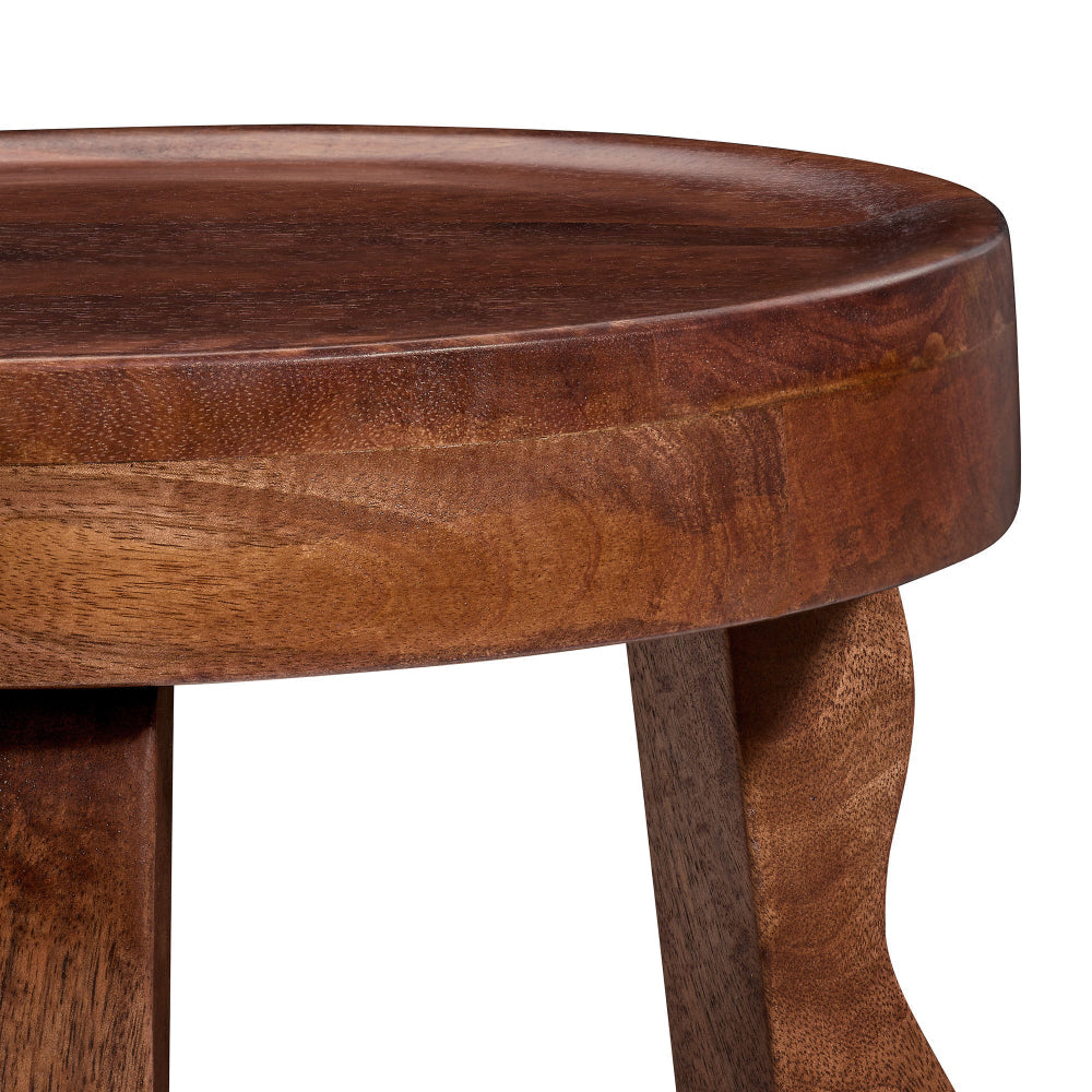 Sorrel Carved Wood Stool by Modway MDY-EEI-7140-WAL